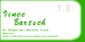 vince bartsch business card